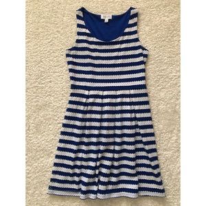 Elle Summer Striped Eyelet Dress